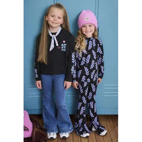Z8 kids longsleeve Oumayra zwart/lichtblauw, foto 5