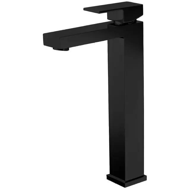 Best Design Nero hoge wastafelmengkraan 1-hendel mat zwart