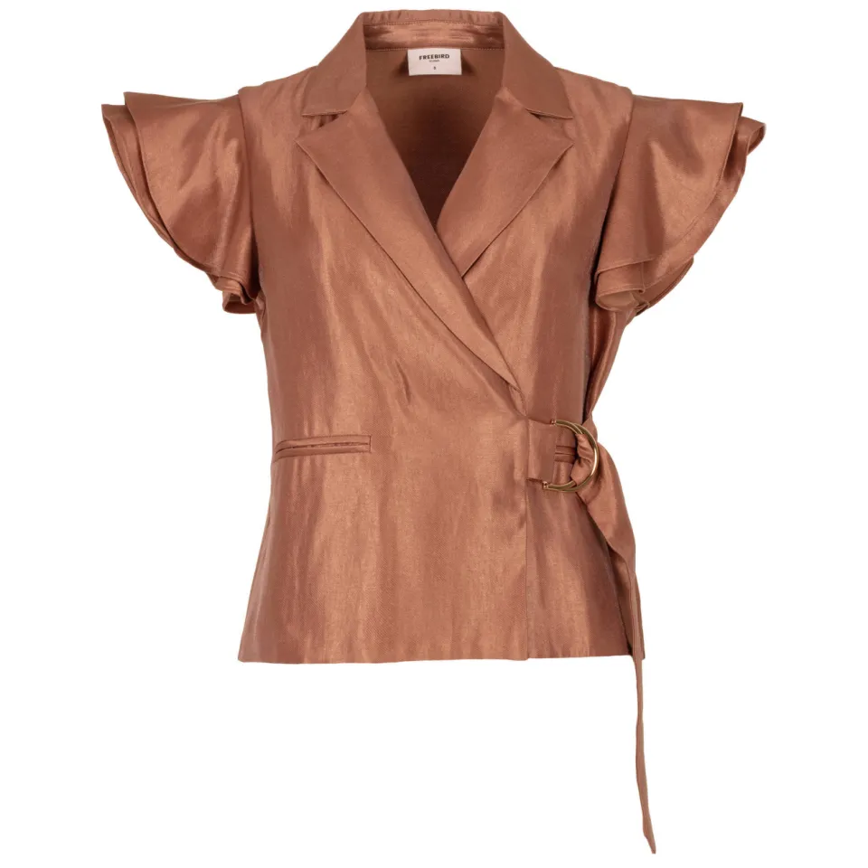 Freebird blouse koperkleurig brons, foto 2
