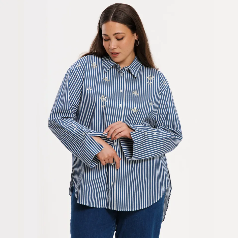 Yoek Blue Stripe blouse blauw/wit, foto 3
