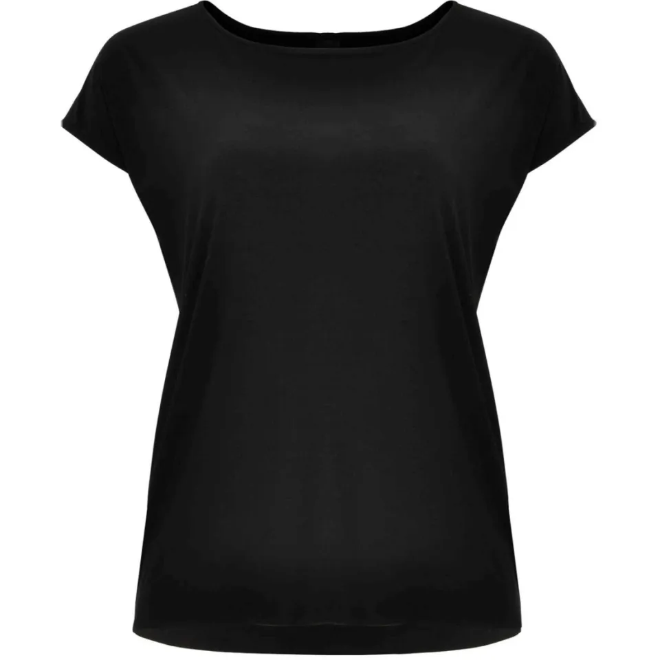 Yoek T-shirt kapmouwen zwart, foto 3