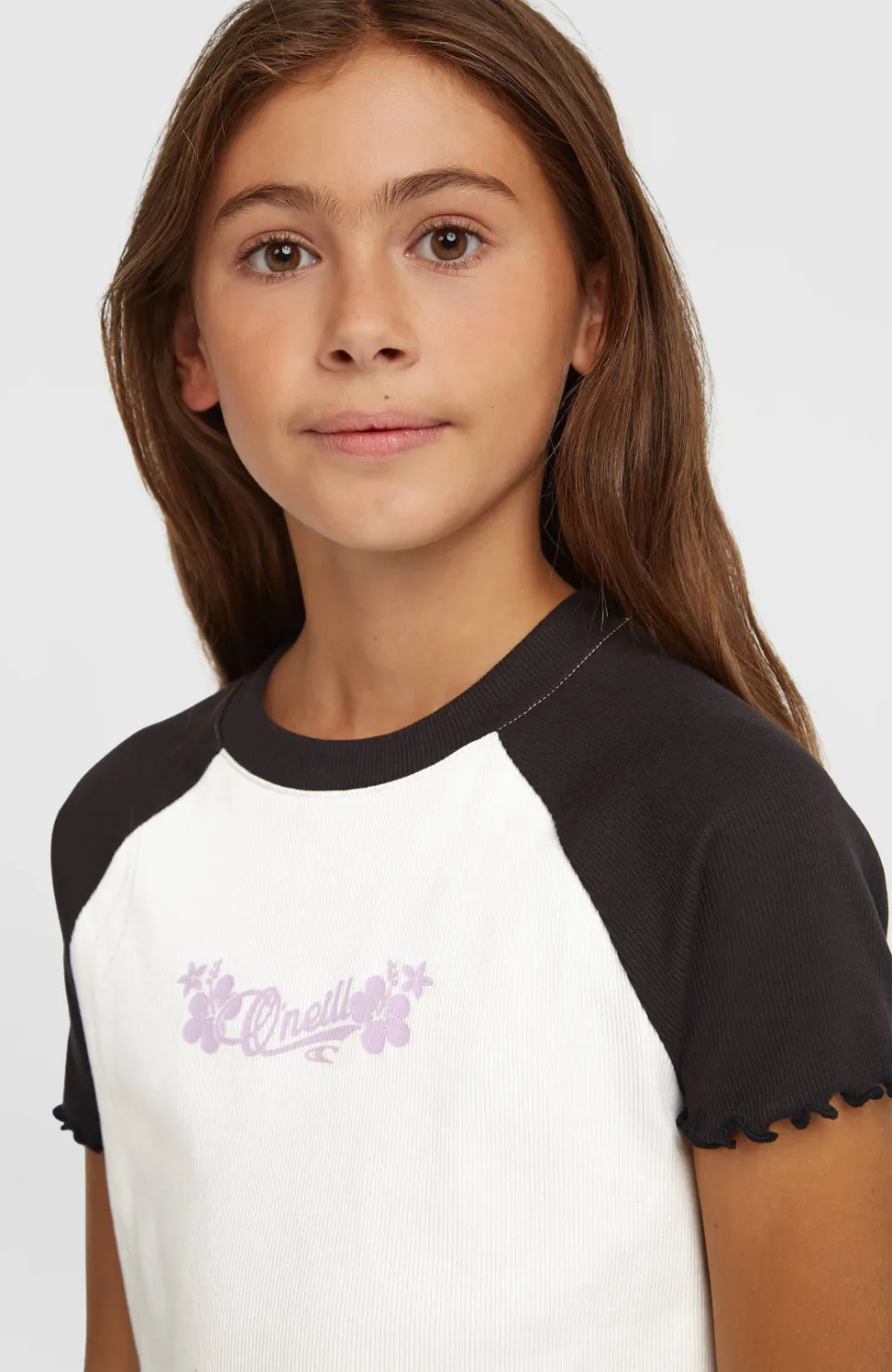 O'Neill Colour-Block Rib T-shirt wit/zwart, foto 4