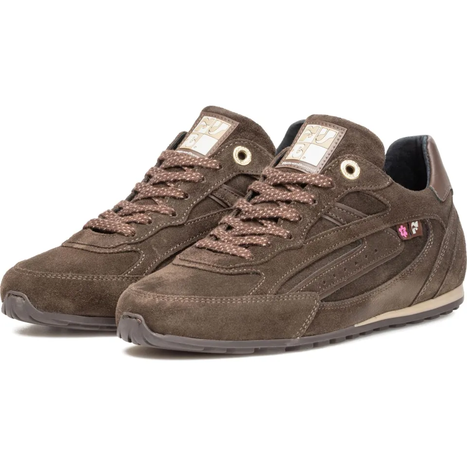 Floris Van Bommel Illvi suède sneakers donkerbruin taupe, foto 2