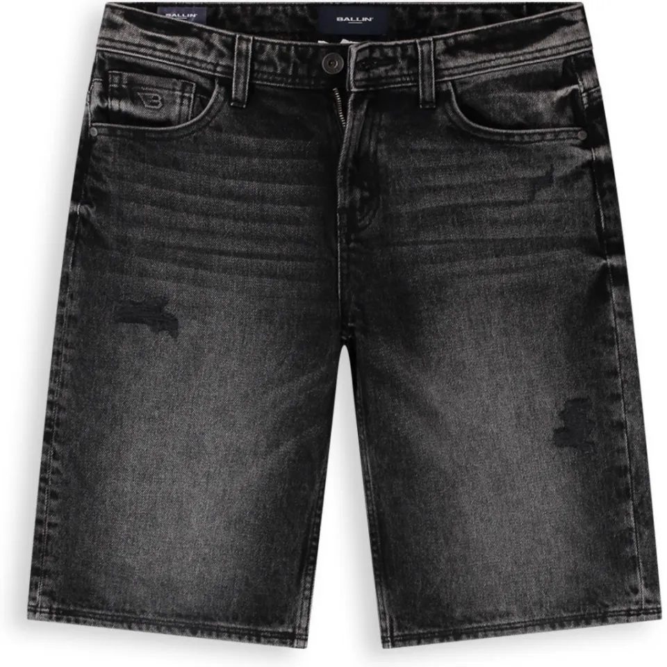 Ballin jeansshort grijs denim, foto 2