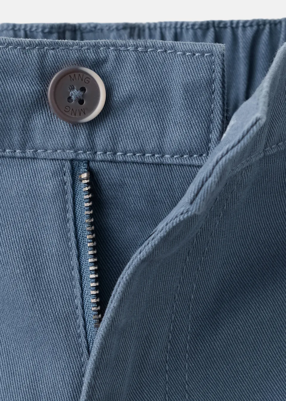 Mango straight leg cargobroek blauw, foto 6