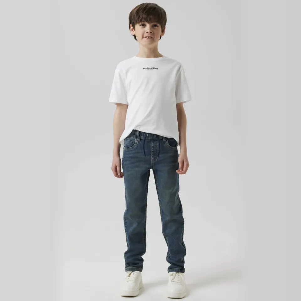NAME IT KIDS slim fit jeans vintage dark blue denim, foto 2