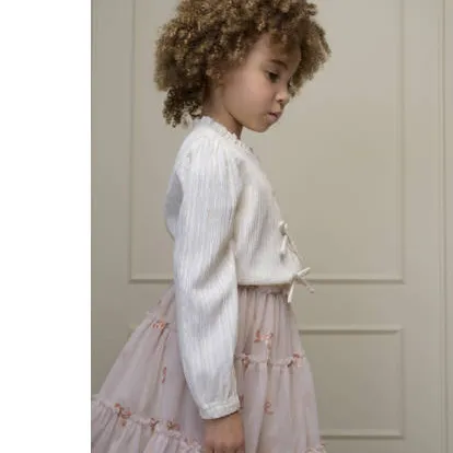 Le Chic korte tule rok met strikjesprint glitters lichtzand, foto 4