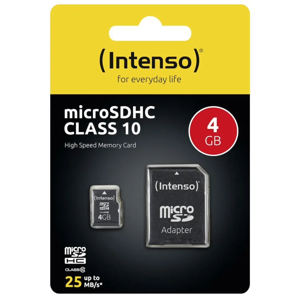 Intenso microSDHC 4GB geheugenkaart zwart, foto 3