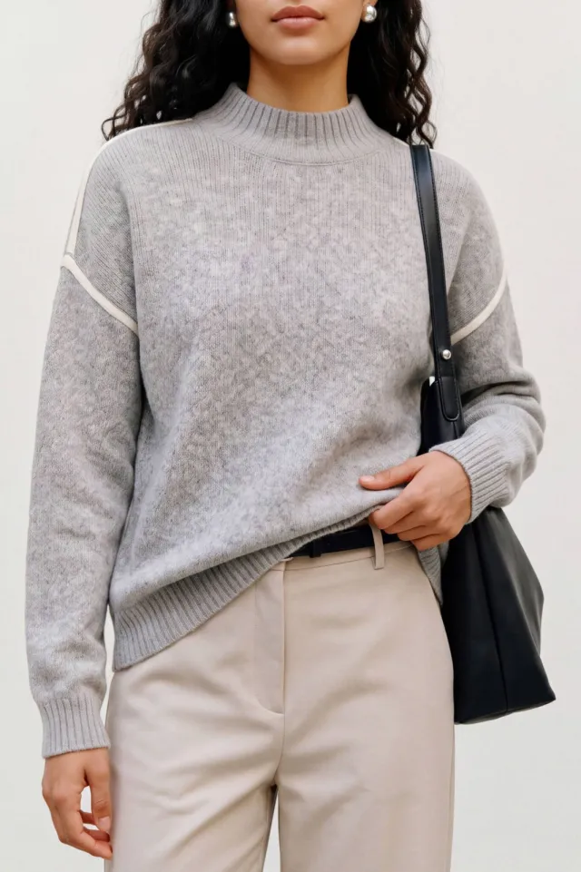 Vero Moda trui met wol - grijs