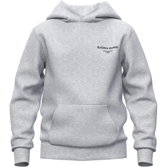 Björn Borg hoodie met logo - grijs Grijs melange