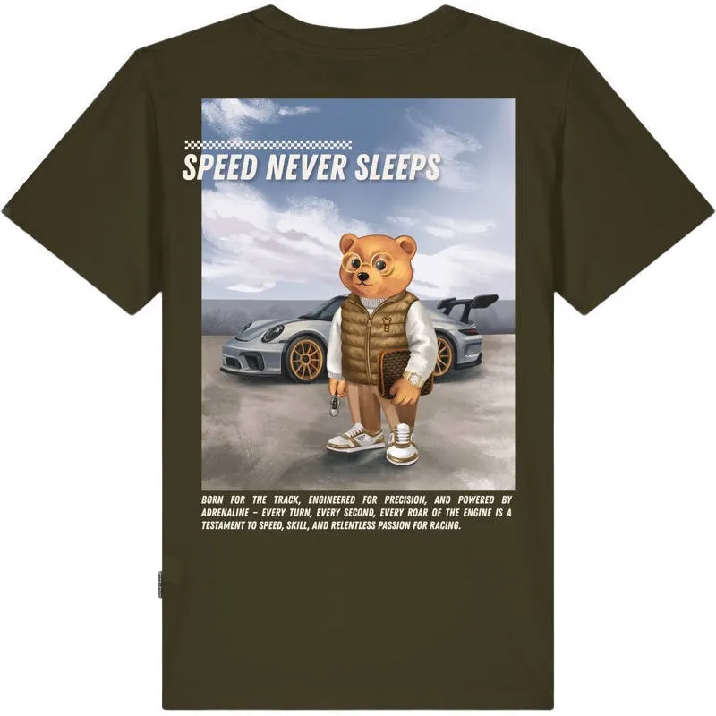 Baron Filou Honeygang T-shirt met backprint olijfgroen, foto 2