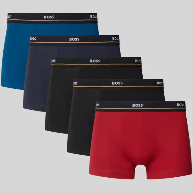 Boss Essential Trunk boxershorts petrol rood zwart, foto 2