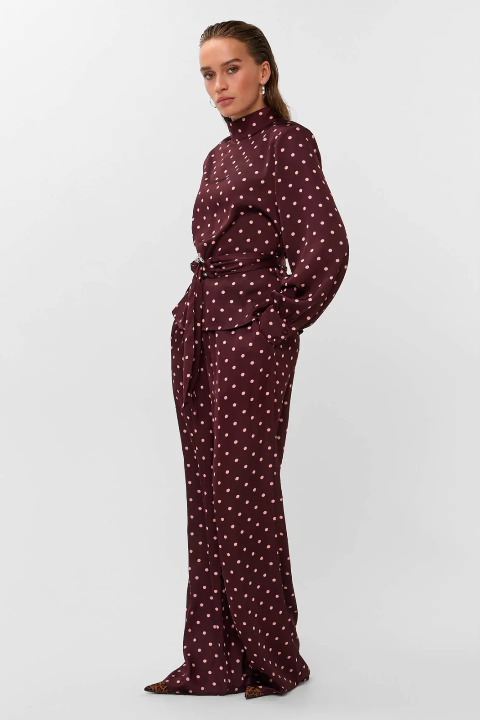 Studio AMAYA Selya blouse donkerrood, foto 4