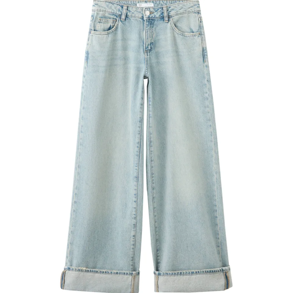 Mango TEEN wide leg jeans - changeant blauw, foto 2