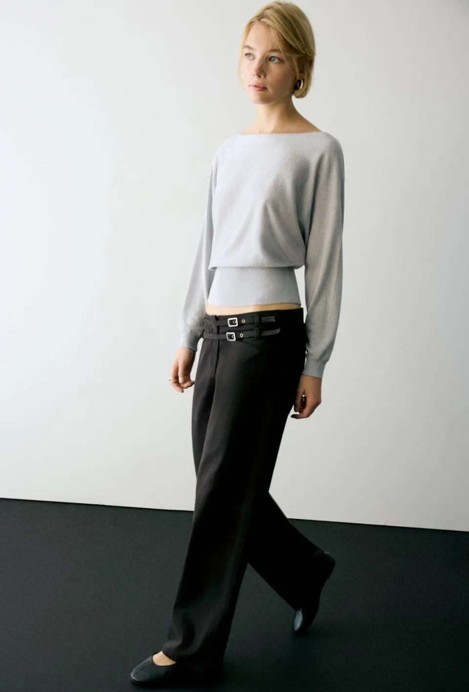 Mango TEEN low waist wide leg jeans - zwart, foto 7