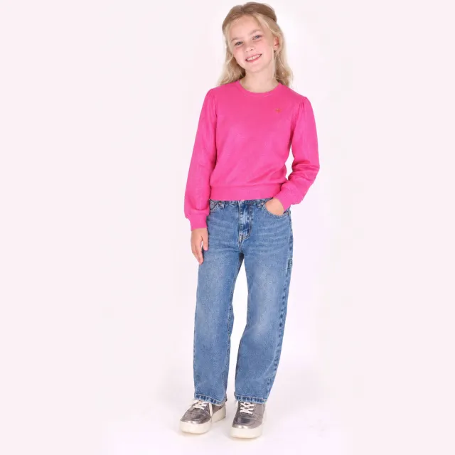 B.Nosy rechtvallende sweater - felroze