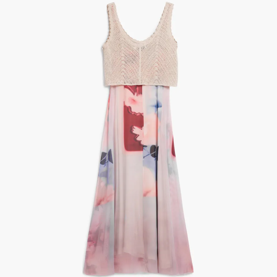 Desigual FRIDA zomerjurk lichtroze lichtroze/rood/ecru, foto 3