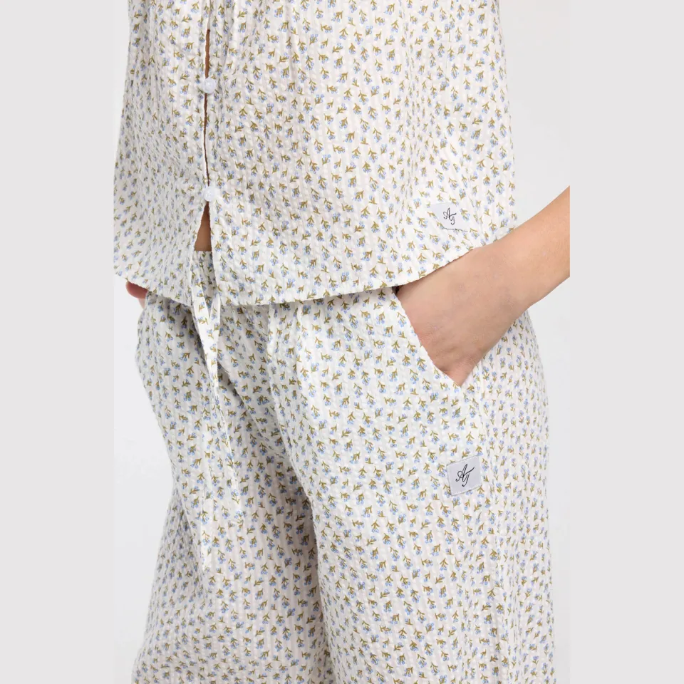 America Today pyjamabroek ecru/blauw, foto 4