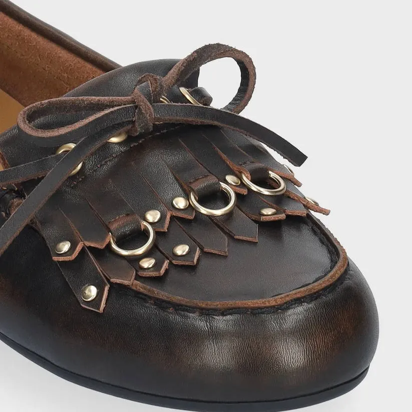 Bibi Lou Aurelie leren mocassins - donkerbruin, foto 4