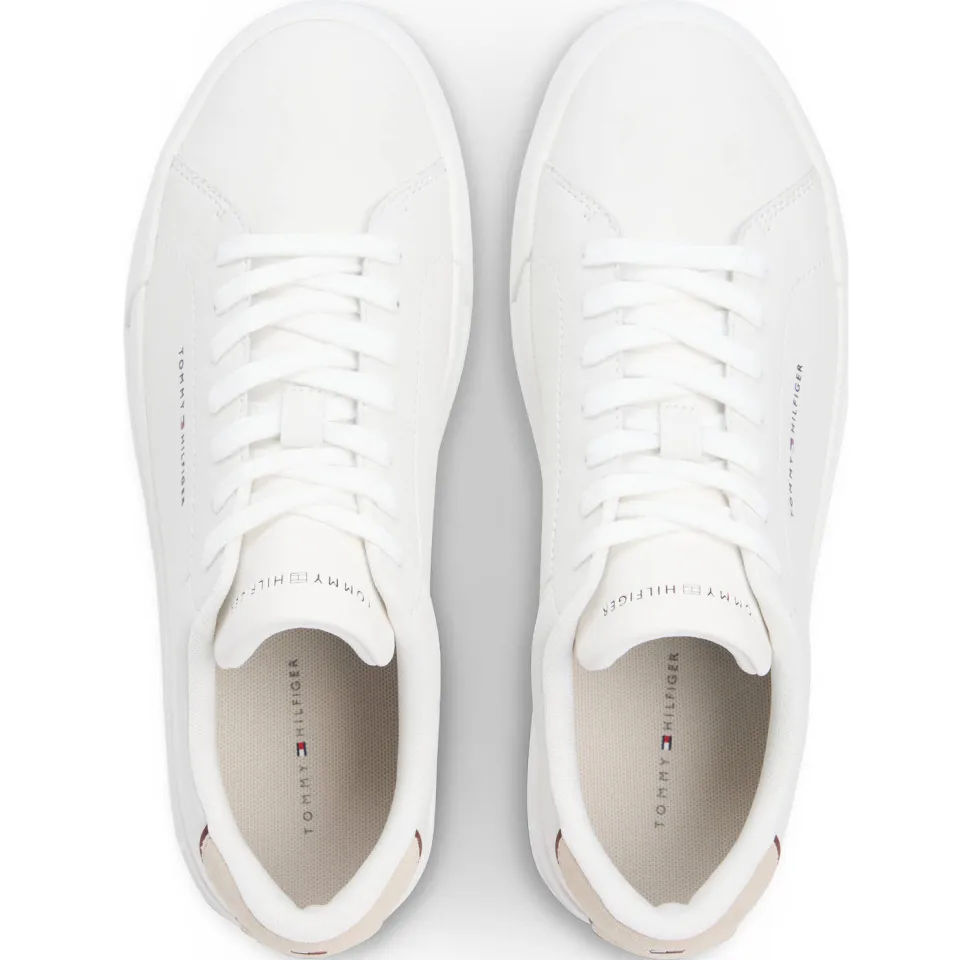 Tommy Hilfiger leren sneakers wit/ecru, foto 5