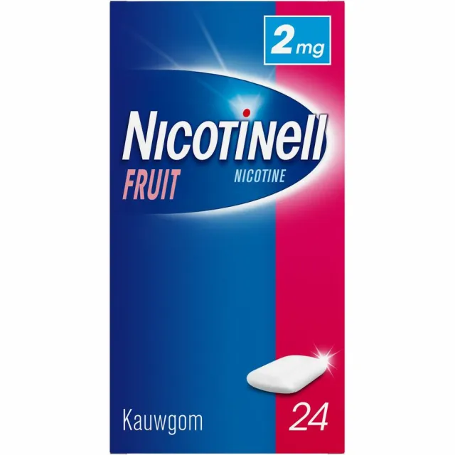 Nicotinell Kauwgom Fruit 2 mg 24 stuks