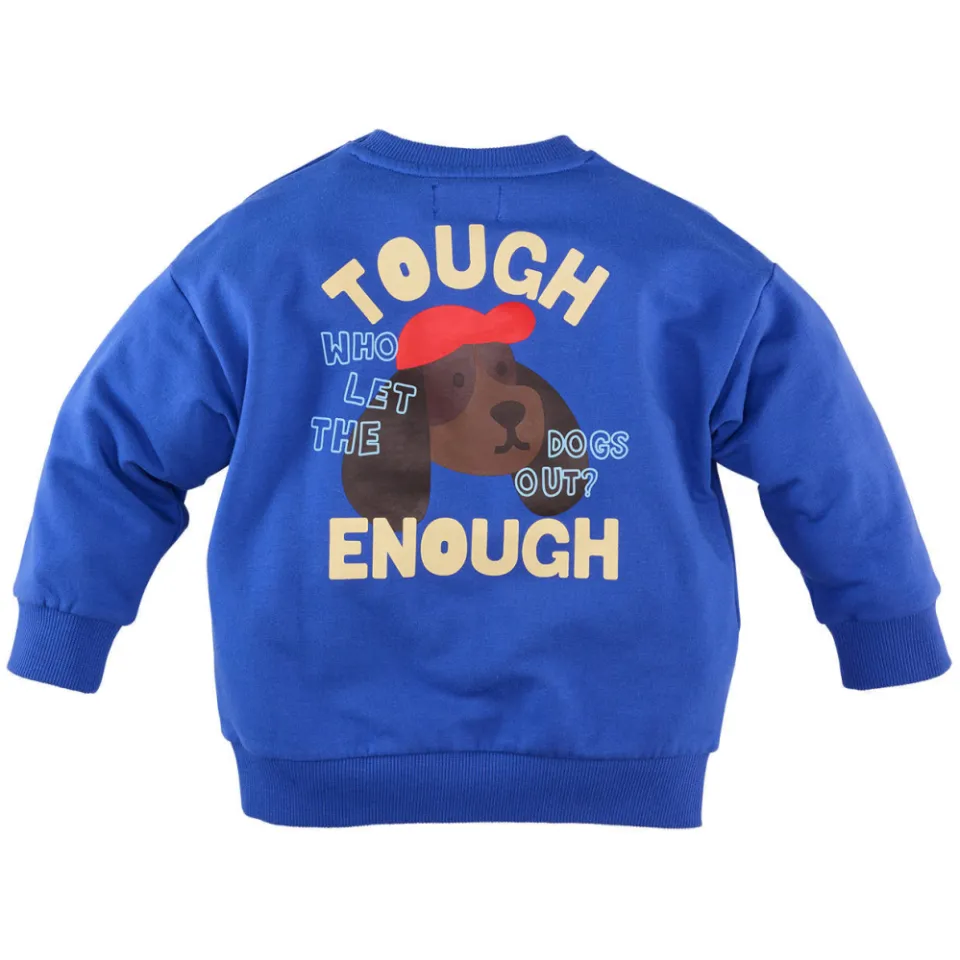 Z8 mini sweater Vinz met backprint blauw, foto 3