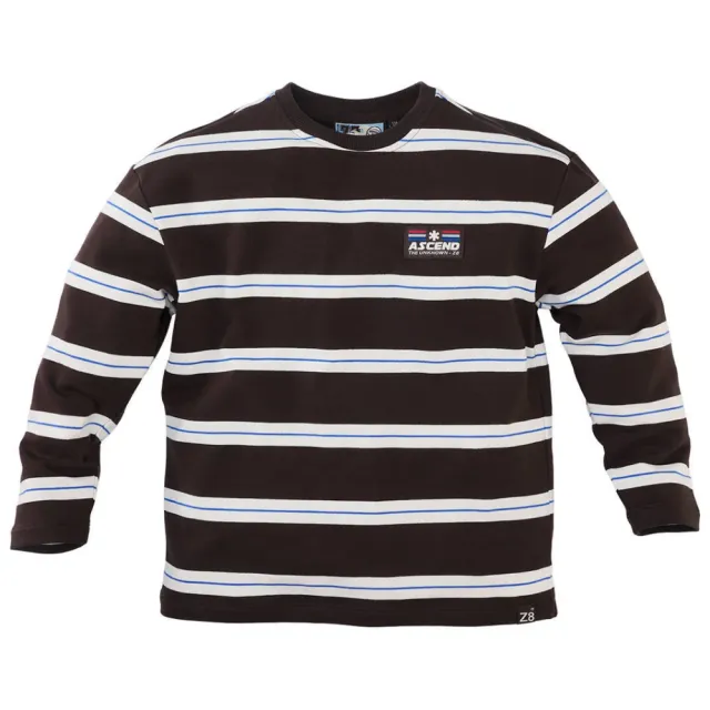 Z8 Benjiro longsleeve donkerbruin donkerbruin/wit/blauw, foto 2