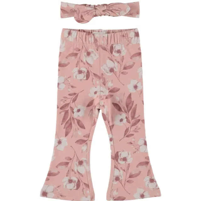 Dirkje gebloemde haarband en legging set - roze, foto 2