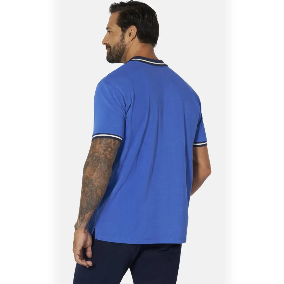 Jan Vanderstorm oversized polo Plus Size OLFTIN blauw, foto 3