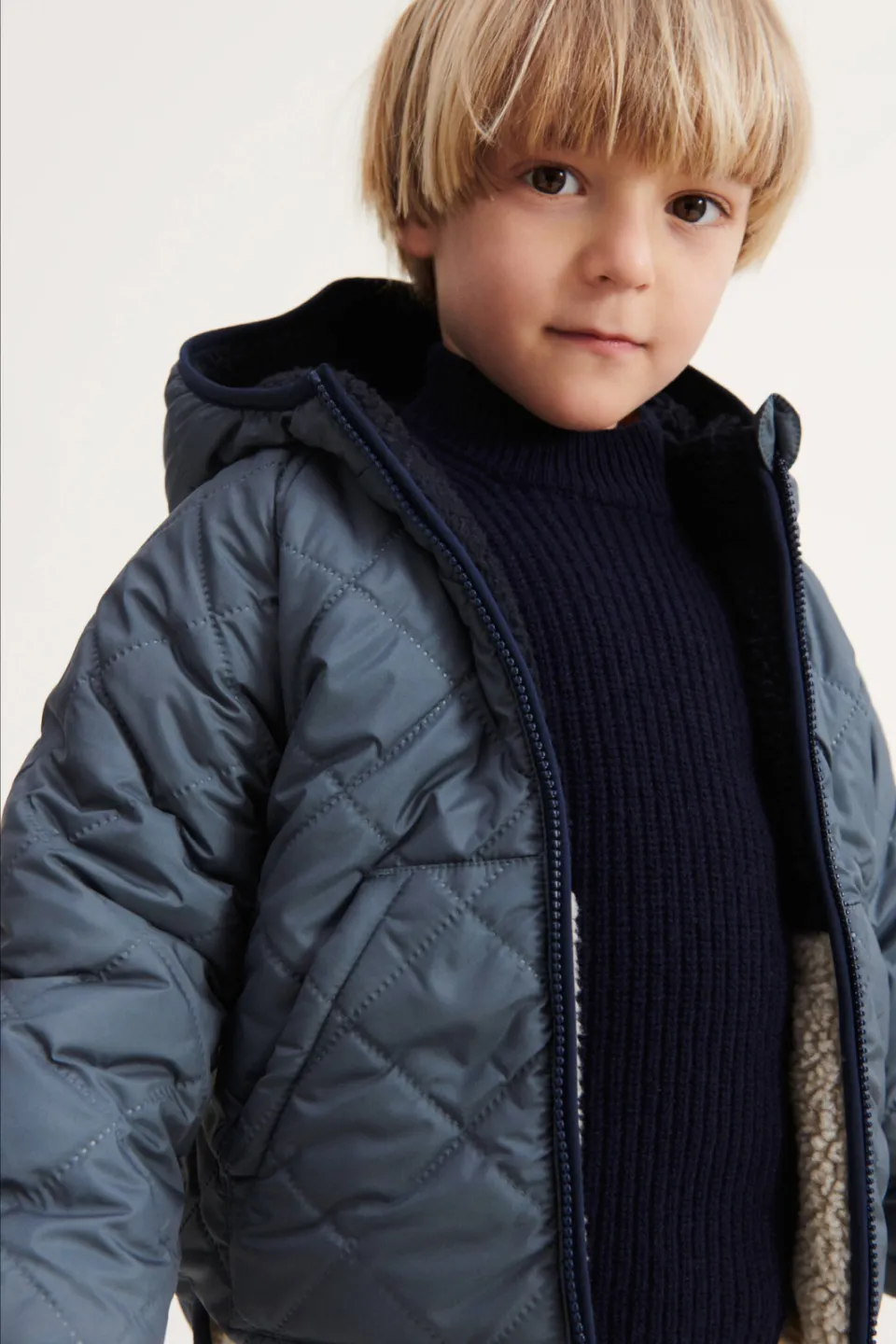 Liewood Jackson reversible winterjas blauw/beige, foto 8