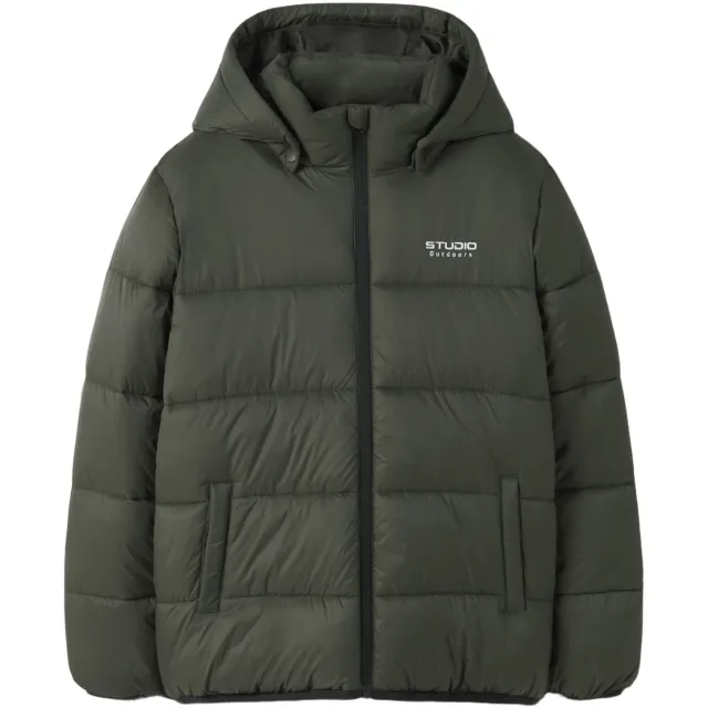 NAME IT gewatteerde winterjas groen