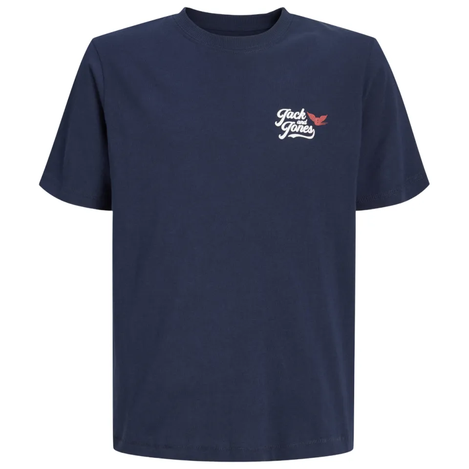 Jack & Jones t-shirt met backprint donkerblauw, foto 3