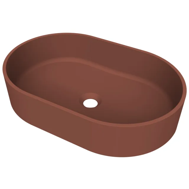 Arcqua Case Opbouw Waskom Ovaal 55x36 Mat Terracotta