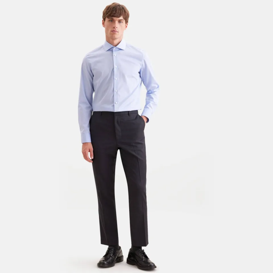 Seidensticker slim fit overhemd lichtblauw