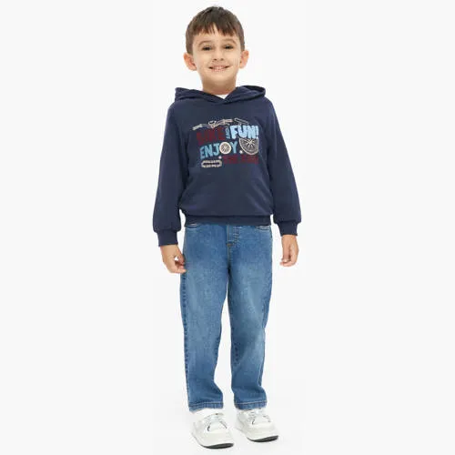 S.Oliver sweater met print - donkerblauw, foto 3