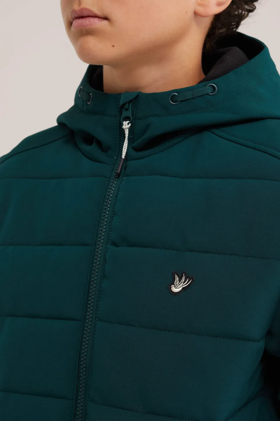WE Fashion softshell jas donkergroen, foto 6