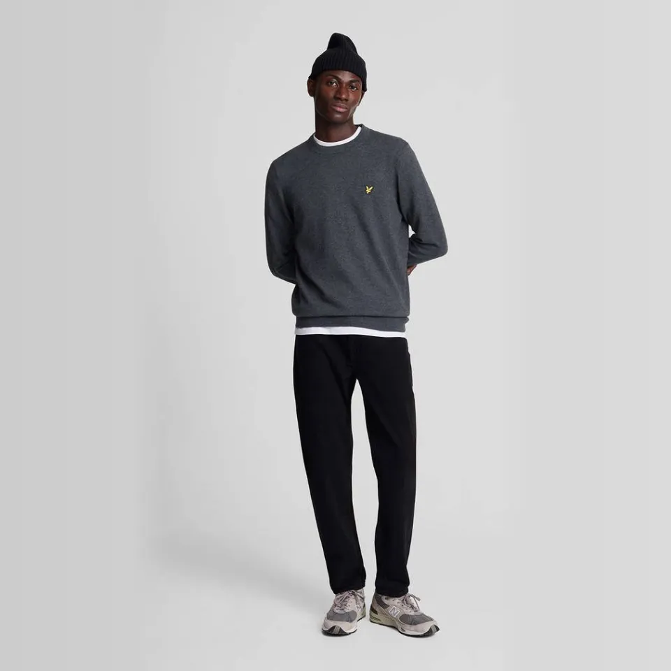 Lyle & Scott regular fit gebreide trui met wol - antraciet, foto 4