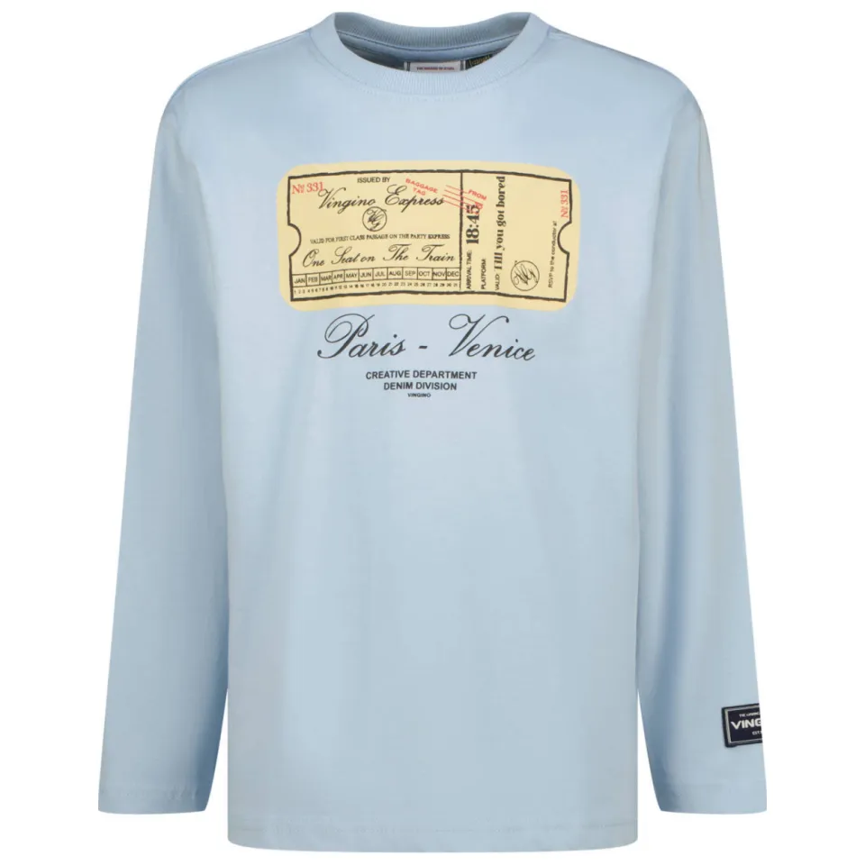 Vingino longsleeve met print lichtblauw, foto 2