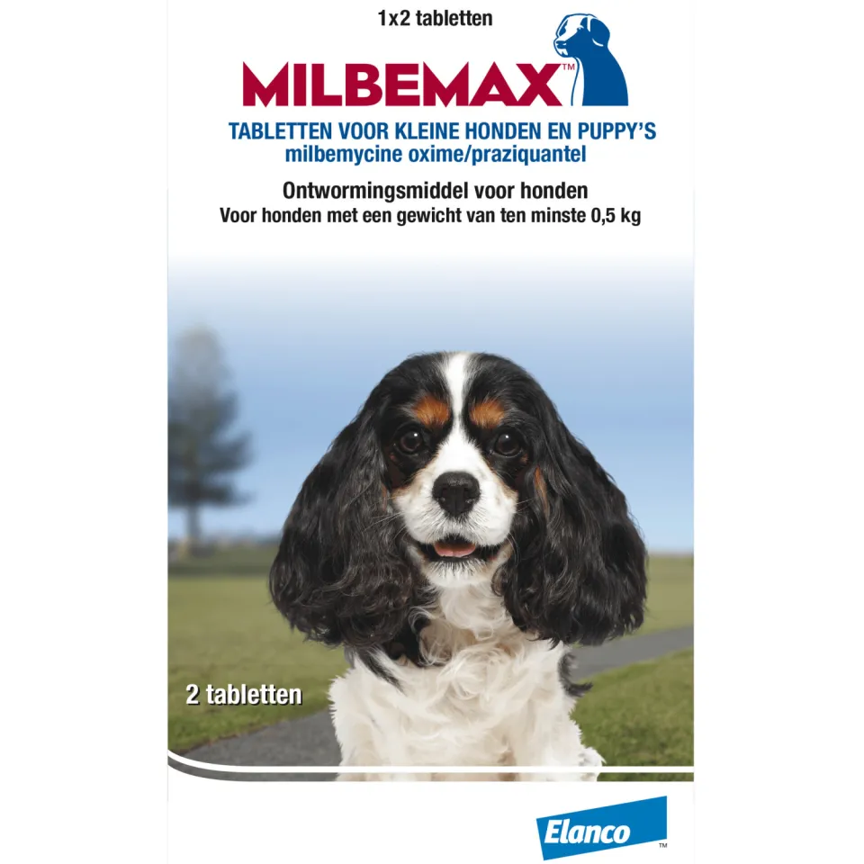 Milbemax ontwormingstabletten kleine honden en puppies 2 tabletten, foto 2