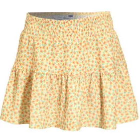 Anytime crinkle skort met bloemenprint geel