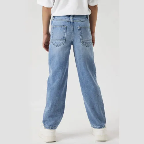 NAME IT KIDS loose fit jeans light blue denim, foto 3