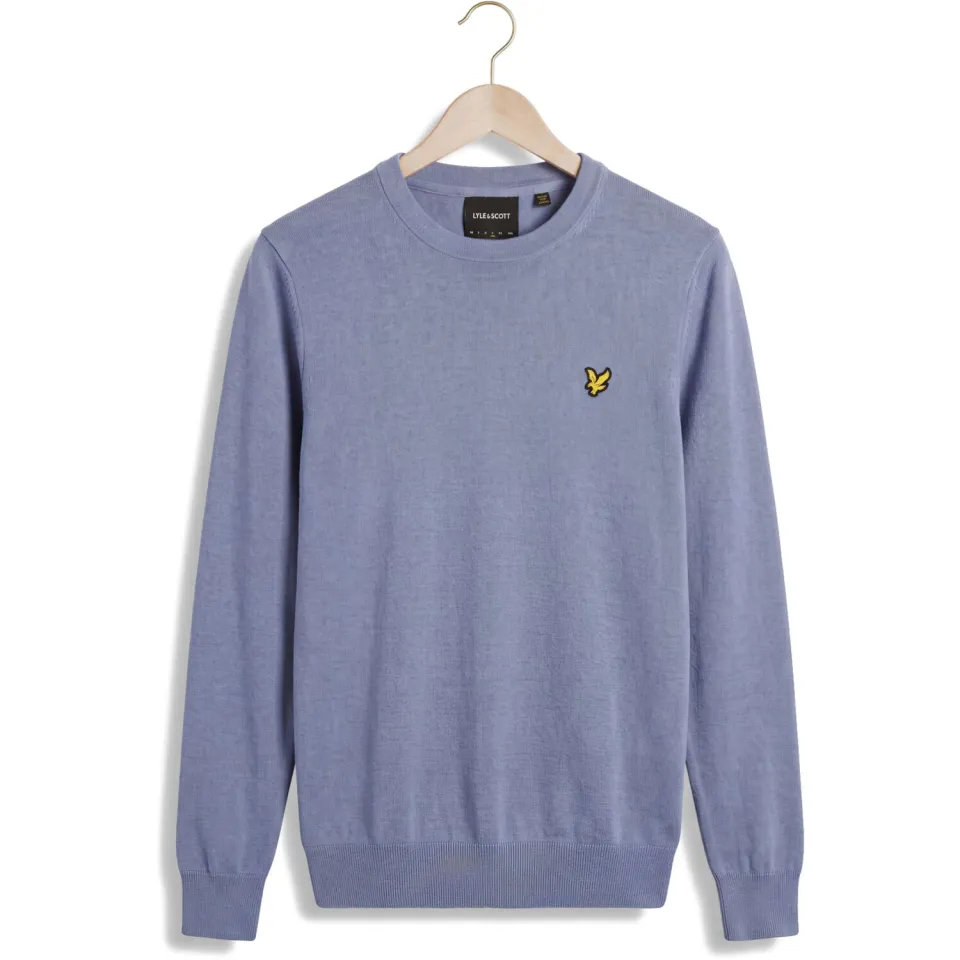 Lyle & Scott Heren Truien & Vesten Cotton Merino Crew Neck Jumper - Blauw, foto 2