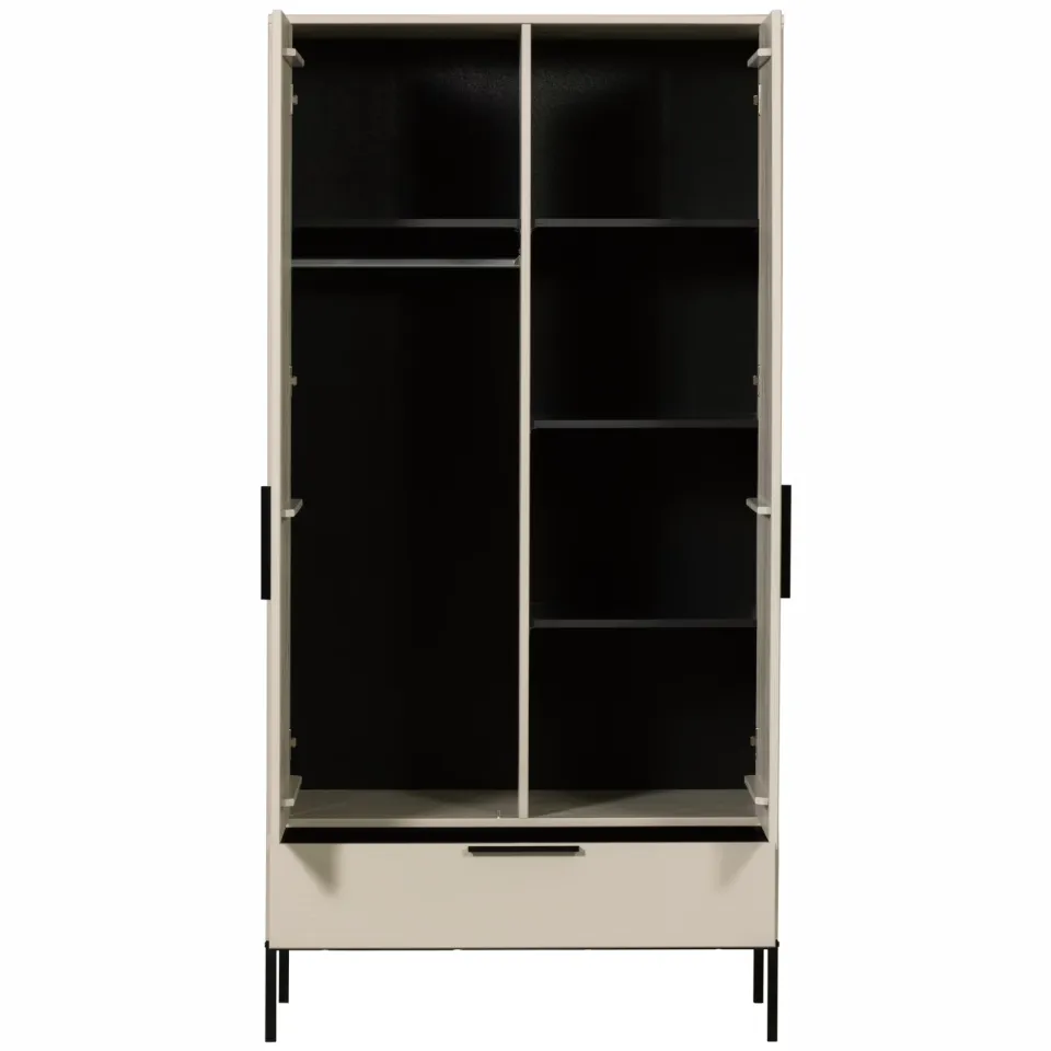 WOOOD Adam kledingkast 2-deurs beige, foto 3