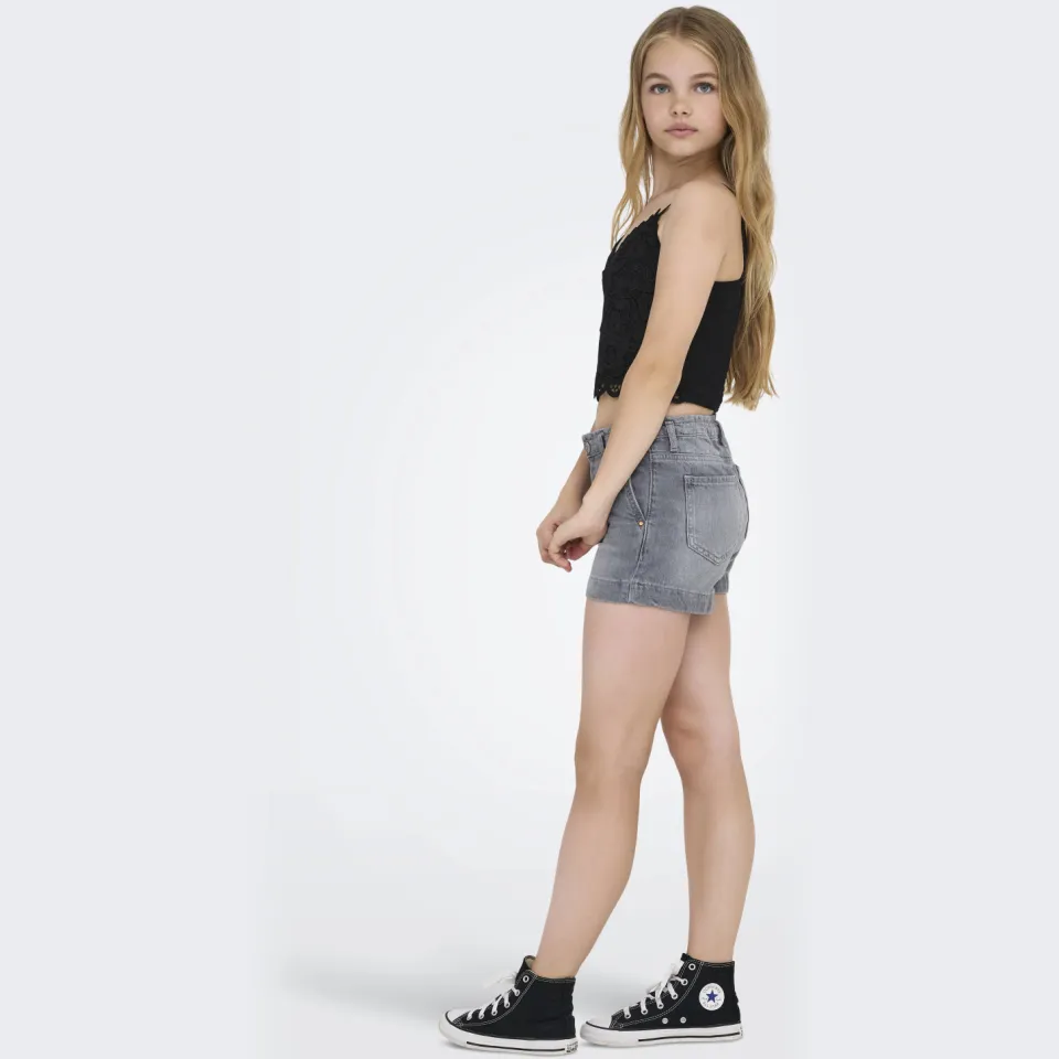 Only Kogcomet jeansshorts grijs, foto 4
