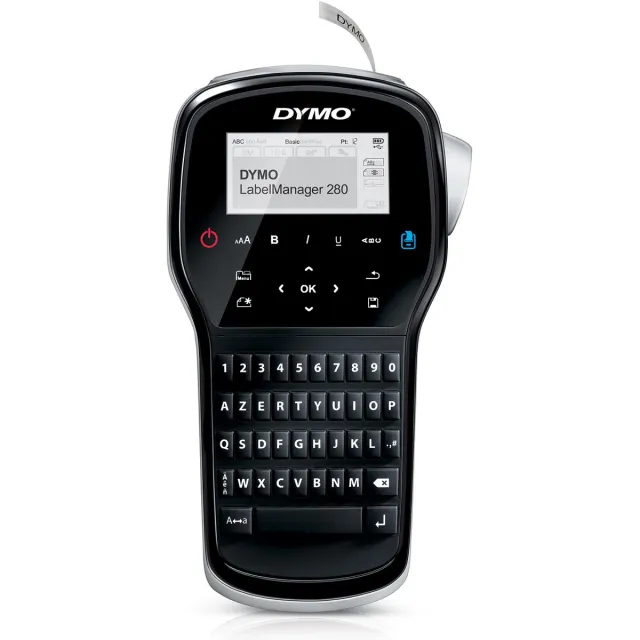 Dymo Labelprinter dymo labelmanager 280 draagbaar Azerty 12mm zwart