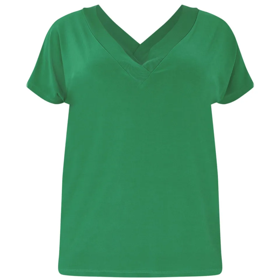 Yoek T-shirt v-hals groen, foto 3