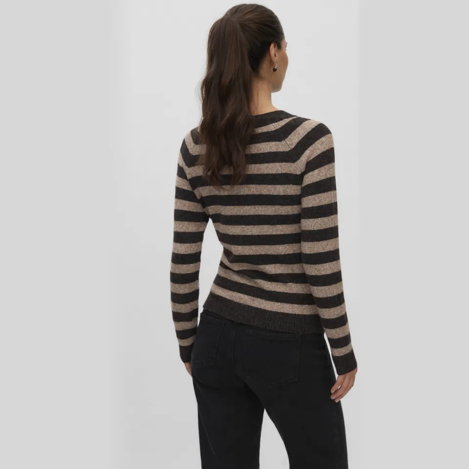 Vero Moda MATERNITY zwangerschaps trui gebreid bruin/donkerbruin, foto 3