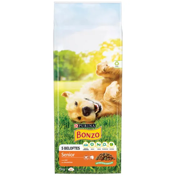 Bonzo Senior hondenvoer met kip en groenten