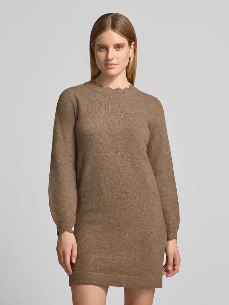 Vila NIKOLINA gebreide jurk taupe, foto 5