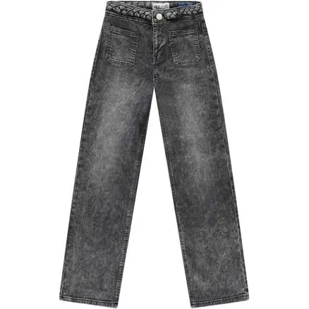 Cars loose fit jeans black denim Zwart Effen Black Used